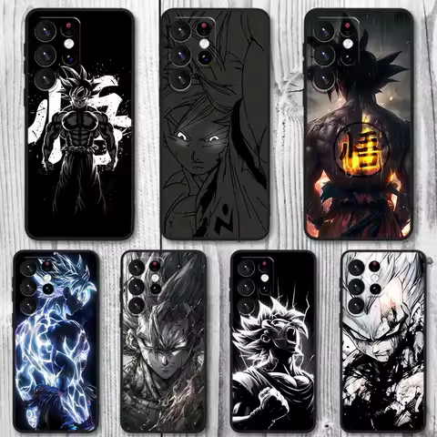 D-Dragon Ball Son Goku Cool Cover For Samsung S25 S24 S23 S22 S21 S20 Lite FE Plus Ultra 5G Black Phone Case