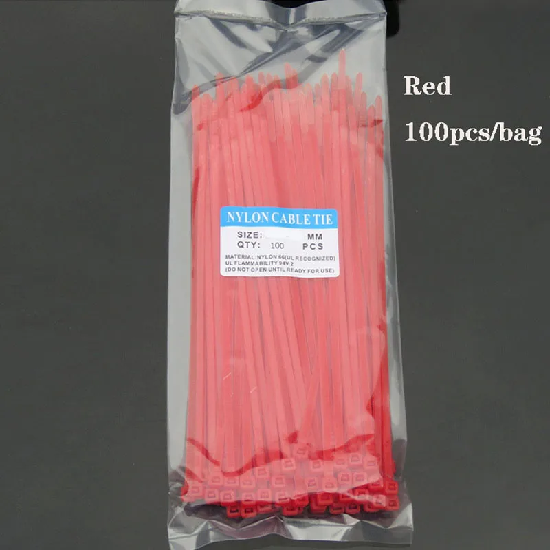 500pcs Colored Cable Ties Plastic Cable Wire Zip Ties Self-lock Cable Fasteners Electric PVC nylon Cable wire Organizer 4x250mm