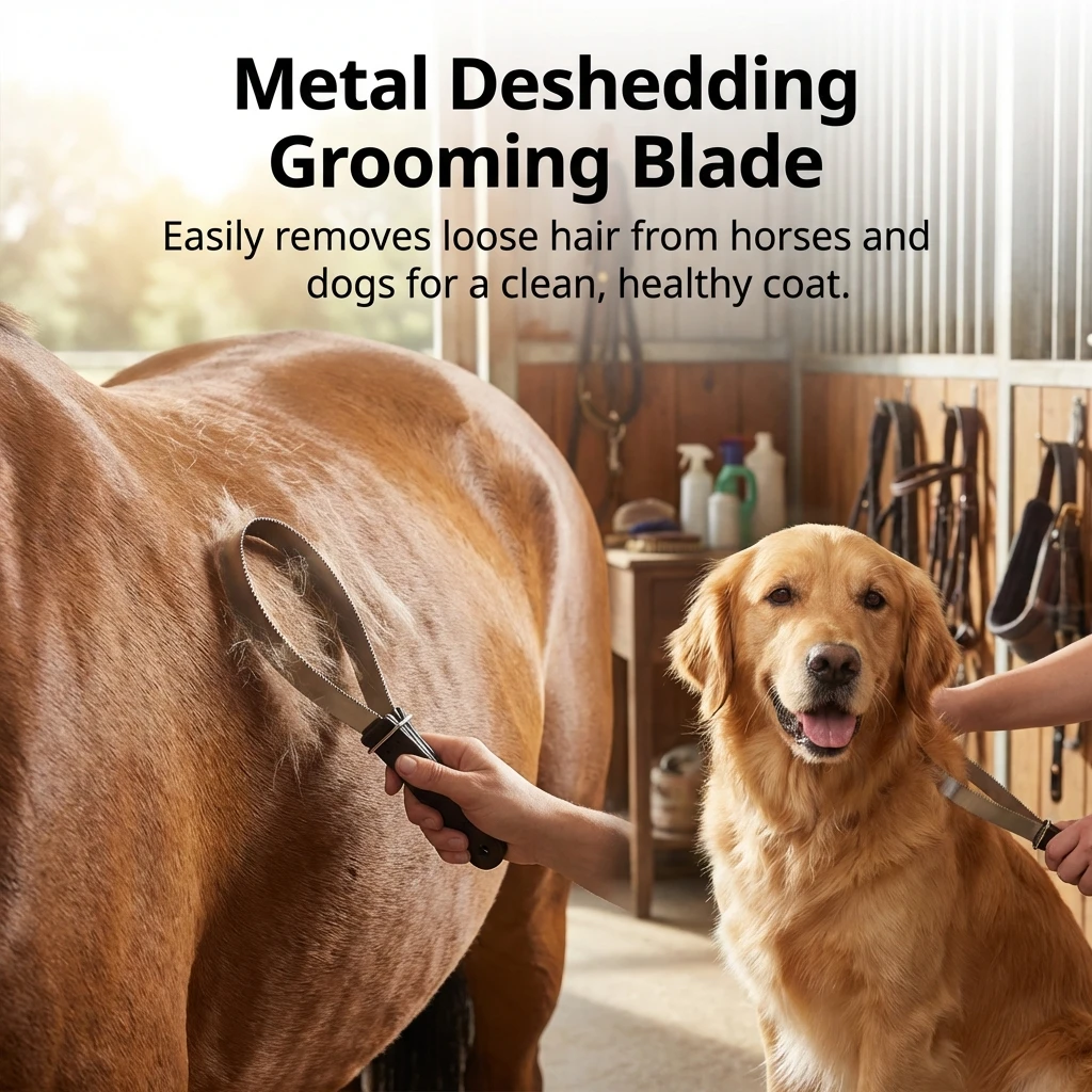 

Stainless Steel Horse Sweat Scraper And Itch Reliever Durable Anti Corrosion Grooming Tool For Equestrian Use