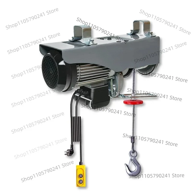 220V 12m 20m 30m Micro Electric Hoist Crane Household Small Lift Hoist 1 Ton / 0.5T Winch Decoration Crane