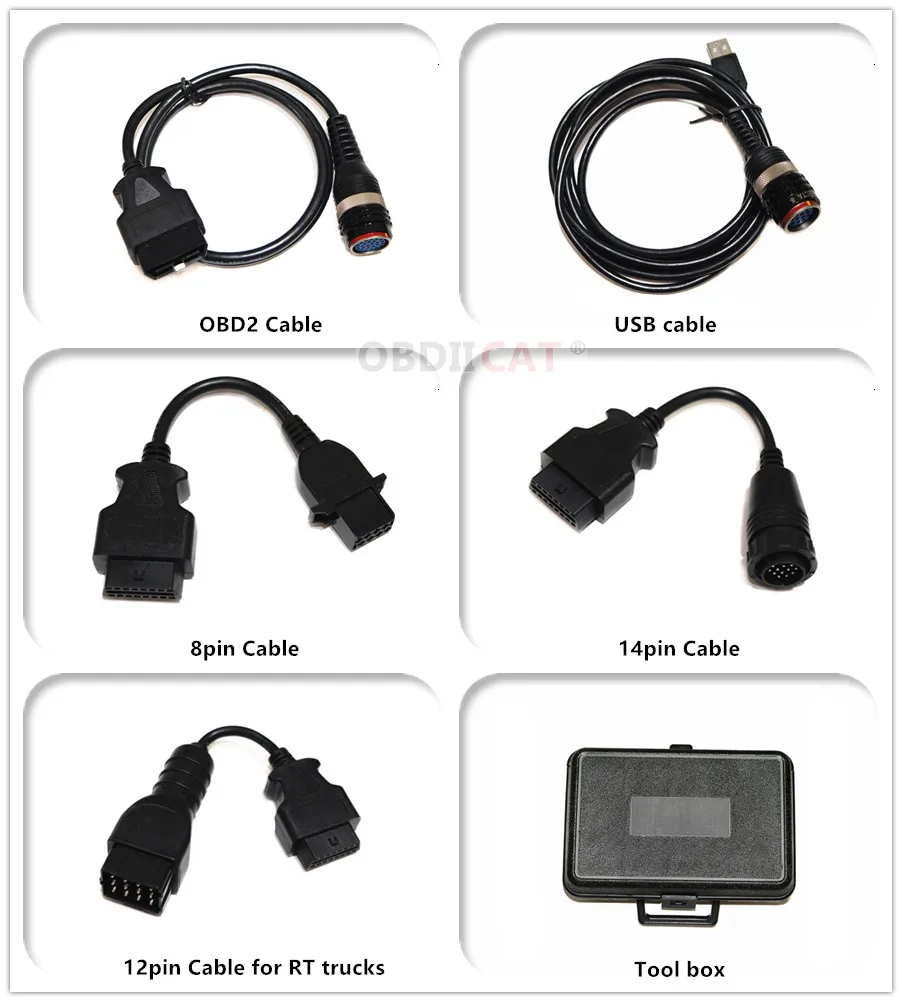 أداة تشخيصية Obd2 لشاحنة الواجهة Vocom 88890300 لـ Vo-lvo/Ren-ault/U-D/Ma-ck Toughbook CF C2 Premium