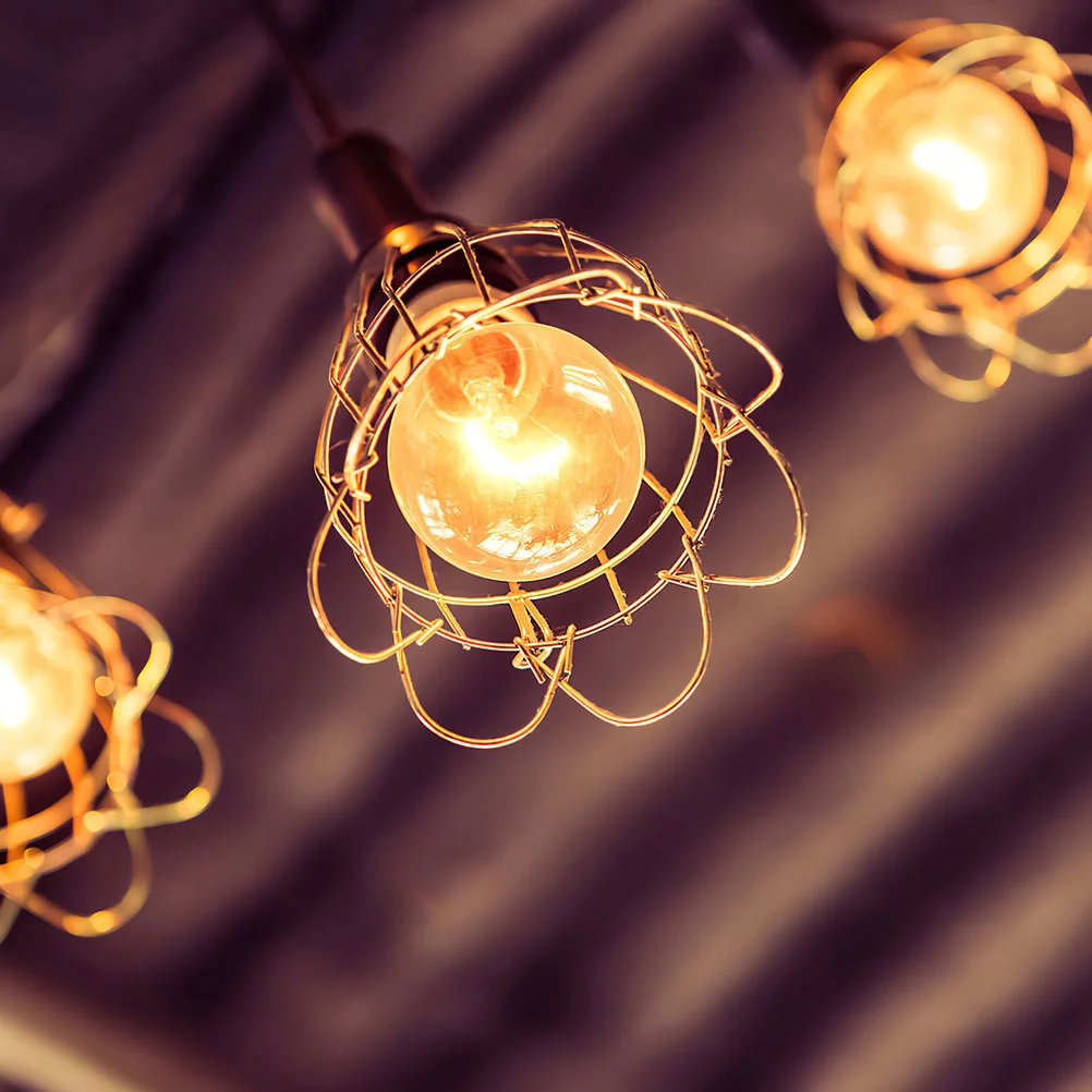 2 Pcs Light Bulbs Lampshade Ceiling Fan Metal Guard Protection Net Wire Cover Shades Clip