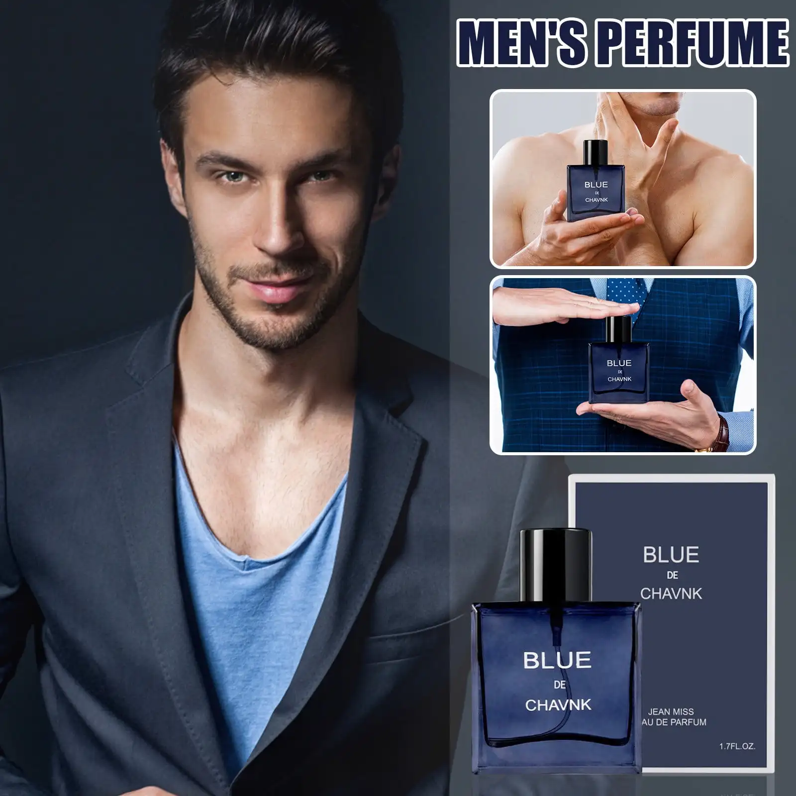 30ml klasik biru DE chaveau DE PARFUM Feromon PARFUM langit biru HOMME olahraga Glamour aroma tubuh semprot untuk pria