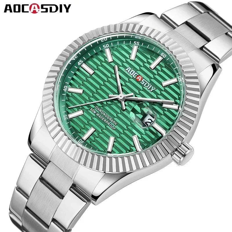 

AOCASDIY Top Brand New Fashion Luxury Man Clock Business Men's Watch Chronograph Waterproof Watch for Man Relogio Masculino