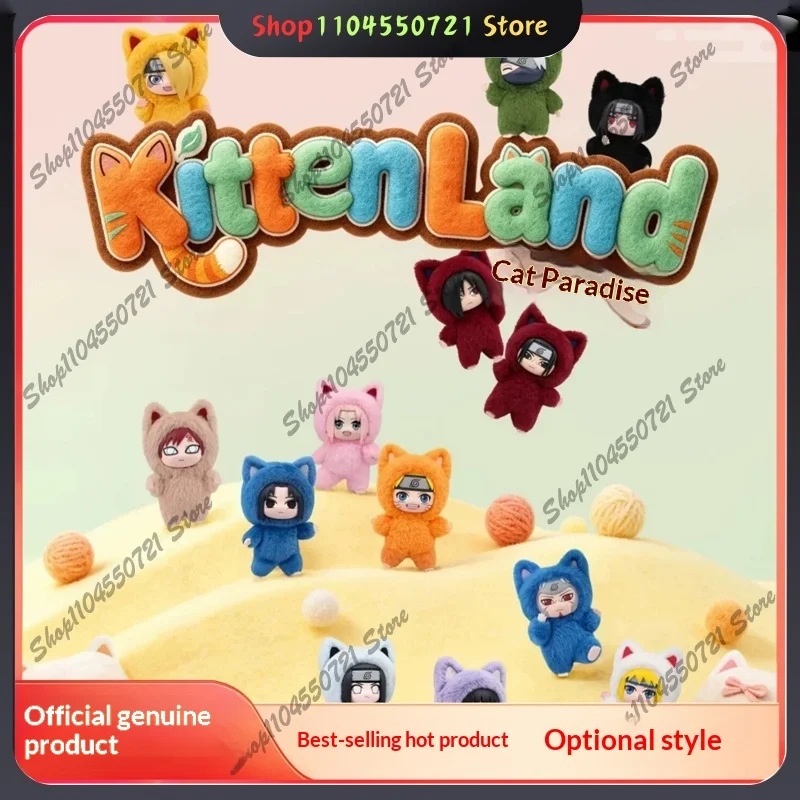 In Stock Official EAKI Naruto Cat Paradise Vol.3 Blind Box Soft Plush Figure Cute Anime Collectible Desktop Ornament Toy Gift