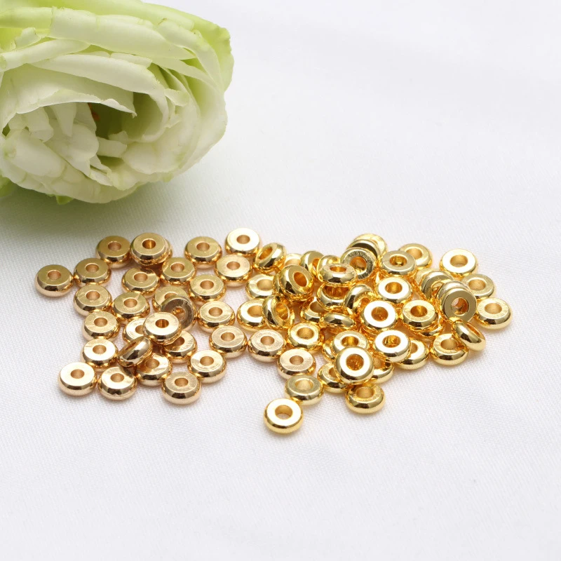 200PCS DIY Spacer Beads For Handmade Necklaces Bracelets Jewelry Making Flat Disc Beads Perfect For Crafting Projects