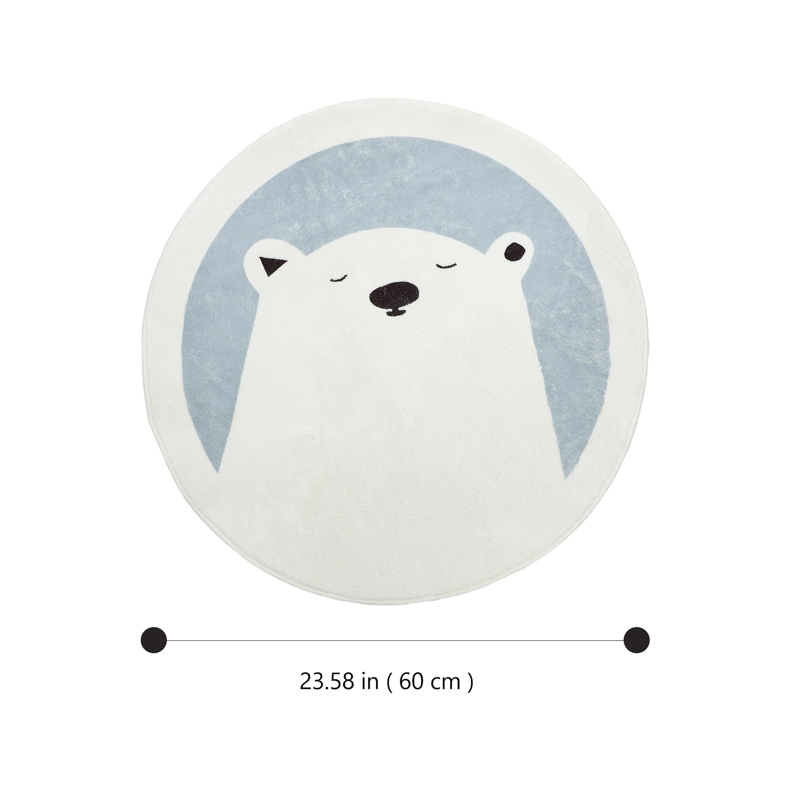 

1pc Lovely Round Area Kids Play Cartoon Animal Design Soft Comfortable Play Carpet For Nursery Bedroom Tent Reusable