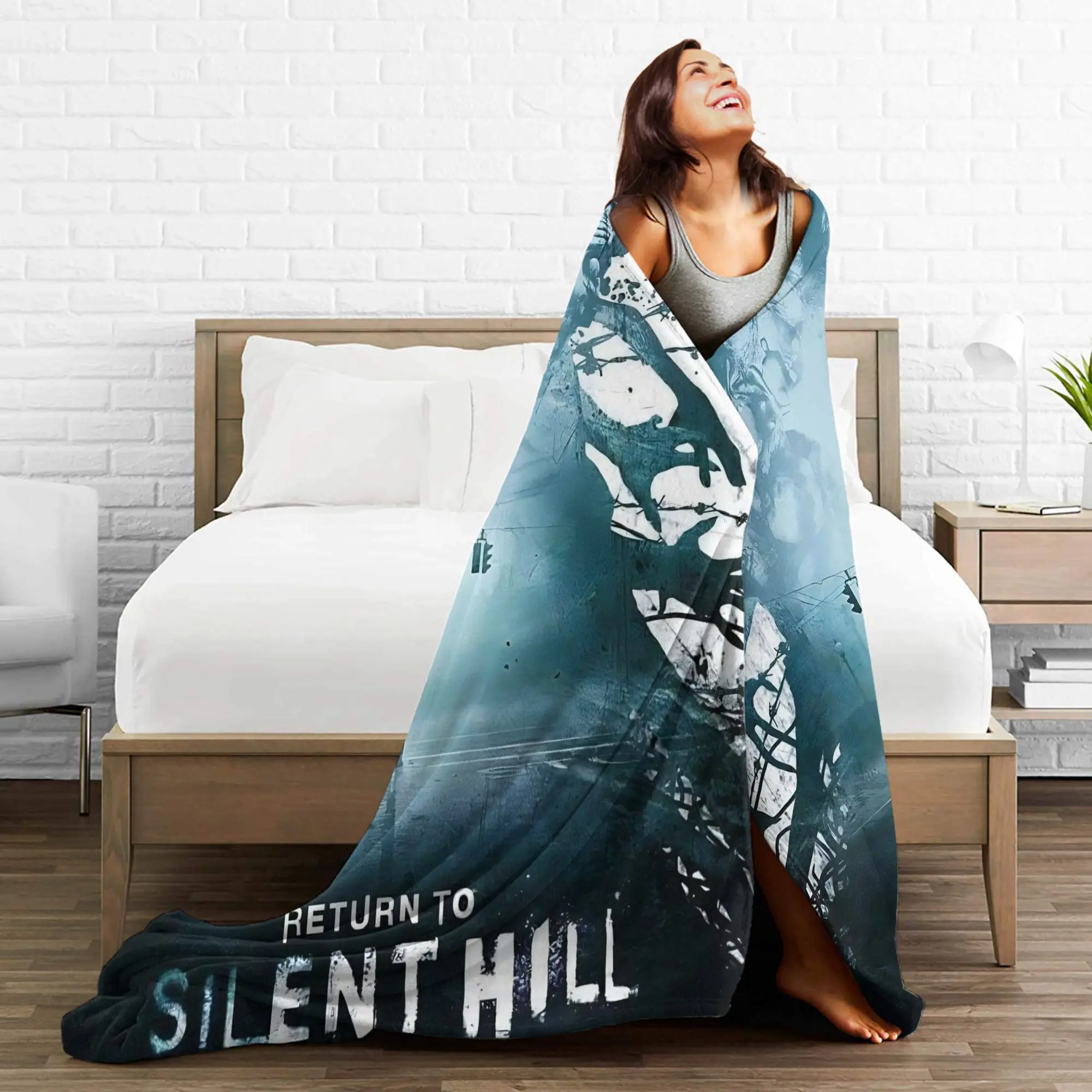 العودة إلى فيلم سايلنت هيل 2026 بطانية متعددة الأحجام بطانيات رمي فائقة النعومة ودافئة للأريكة والسرير