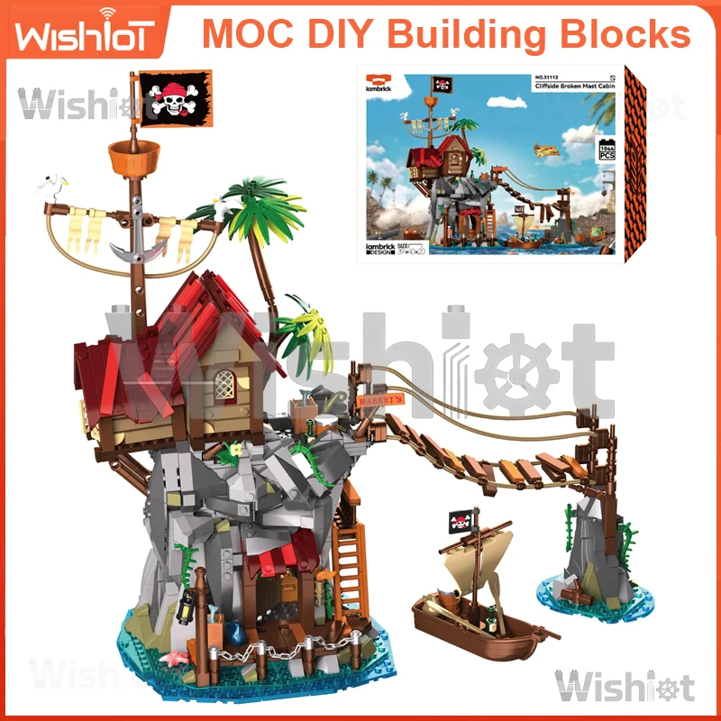 31112 Broken Mast Cliff House 1044pcs Coastal Adventure Scene with Lighthouse Feature for Adults & Kids DIY Puzzle Gift