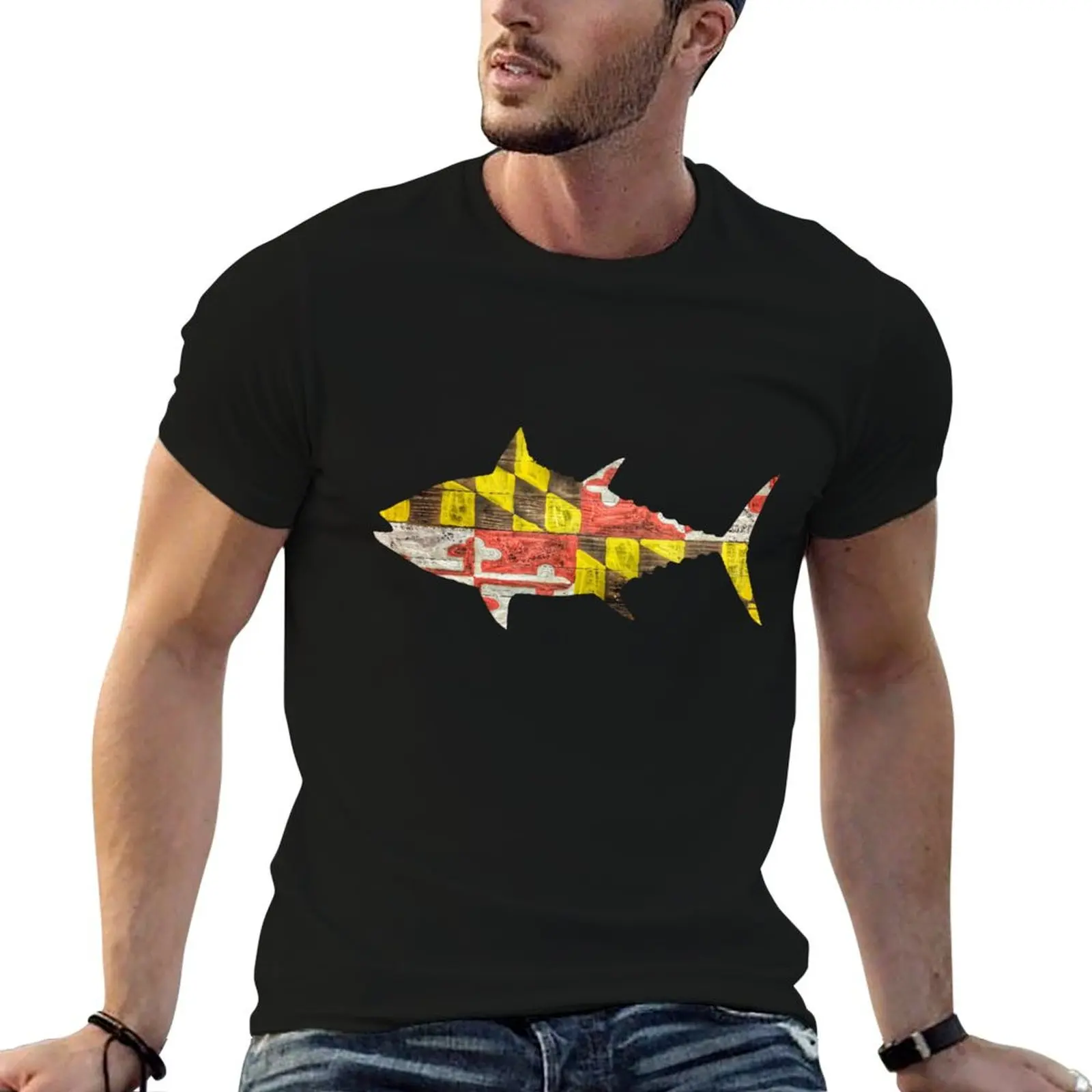 

Maryland Tuna Tri-blend T-Shirt oversized graphic tee shirts graphic tee Short sleeve tee vintage clothes mens vintage t shirts