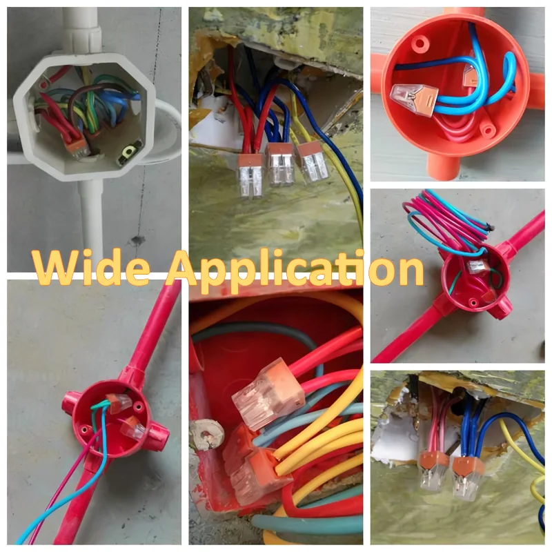 20/50/100 peças 4 portas push-in wire conector porca de parede PCT-104 condutor 18-12awg fios terminal de conexão rápida compacto