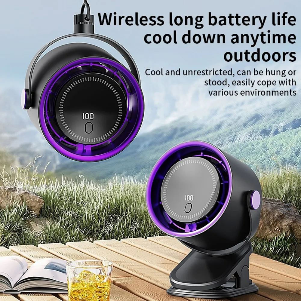 Kipas Sirkulasi 3in1 dengan Klip Kipas Meja Mini 100 Kecepatan yang Dapat Disesuaikan B