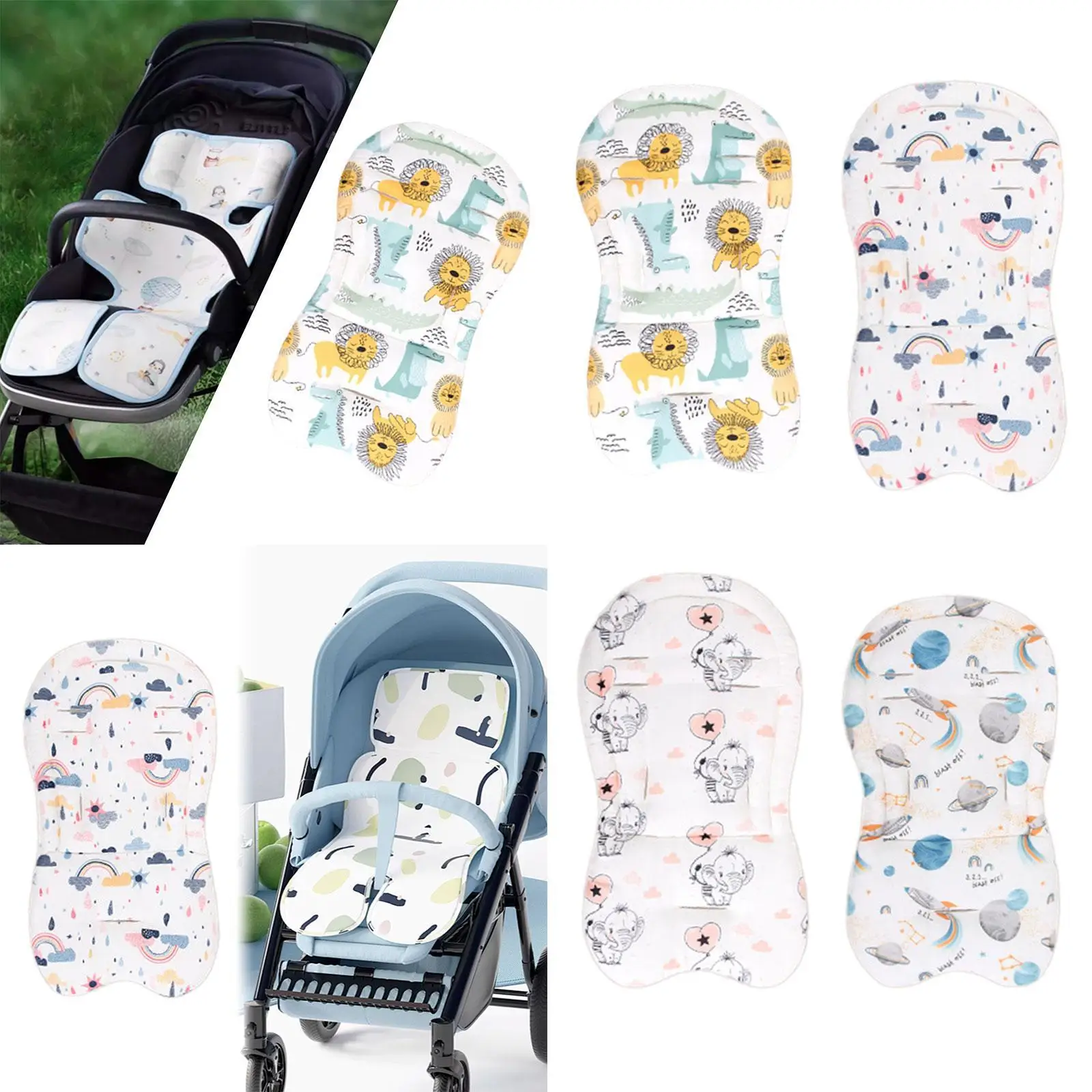 Вставки для автомобильных сидений для младенцев, вкладыши для сидений коляски, многофункциональная подушка для сиденья, высокая