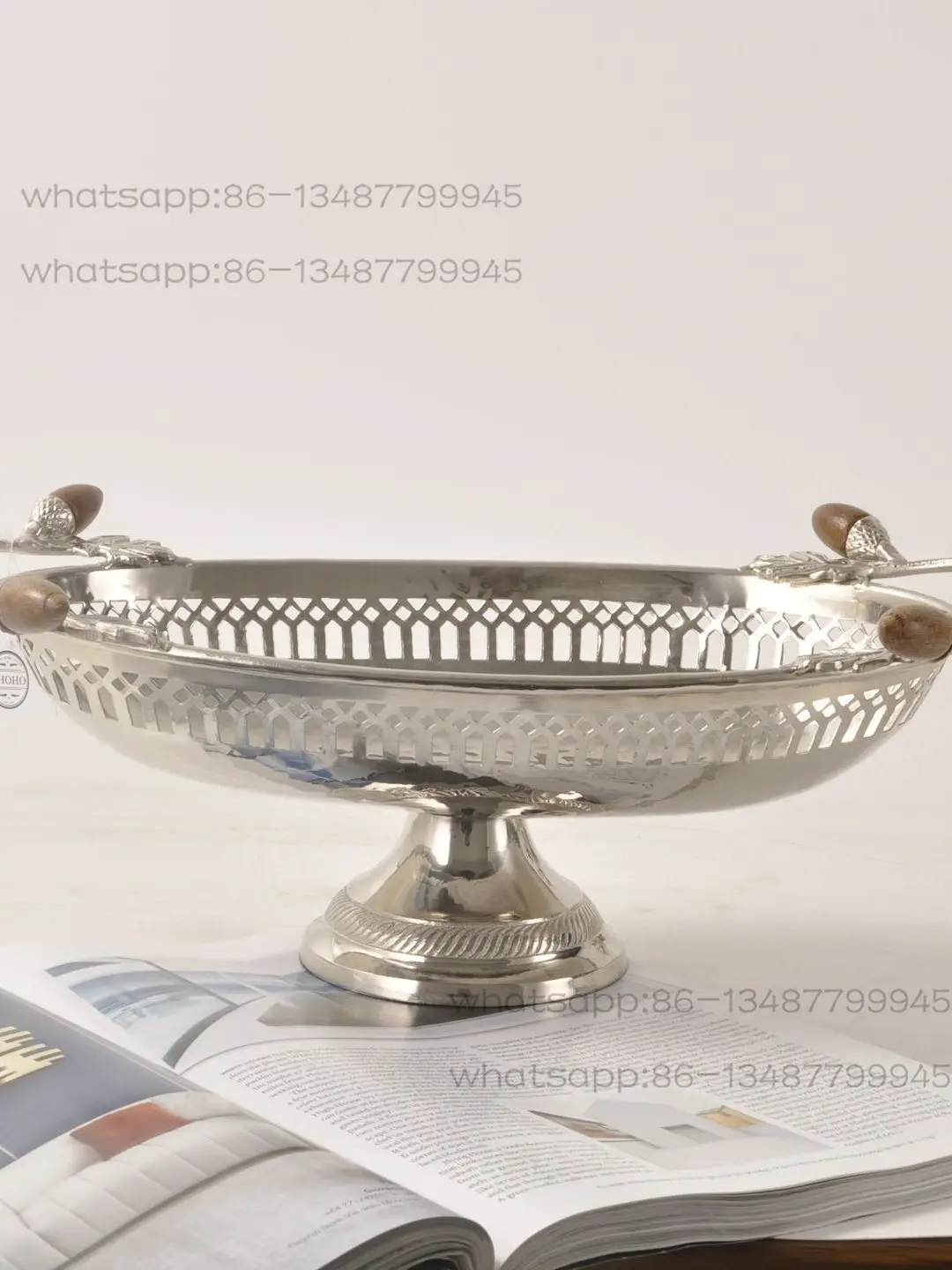 

Imported American Luxury Art High-footed Oval Fruit Bowl Fruit Basket Living Room Dining Table Creative Fruit Bowl Decoration