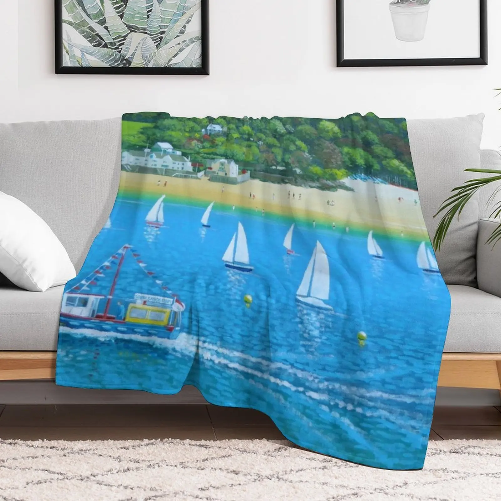 A Salcombe Summer - Devon UK Throw Blanket halloween Furry Thins sofa bed Blankets