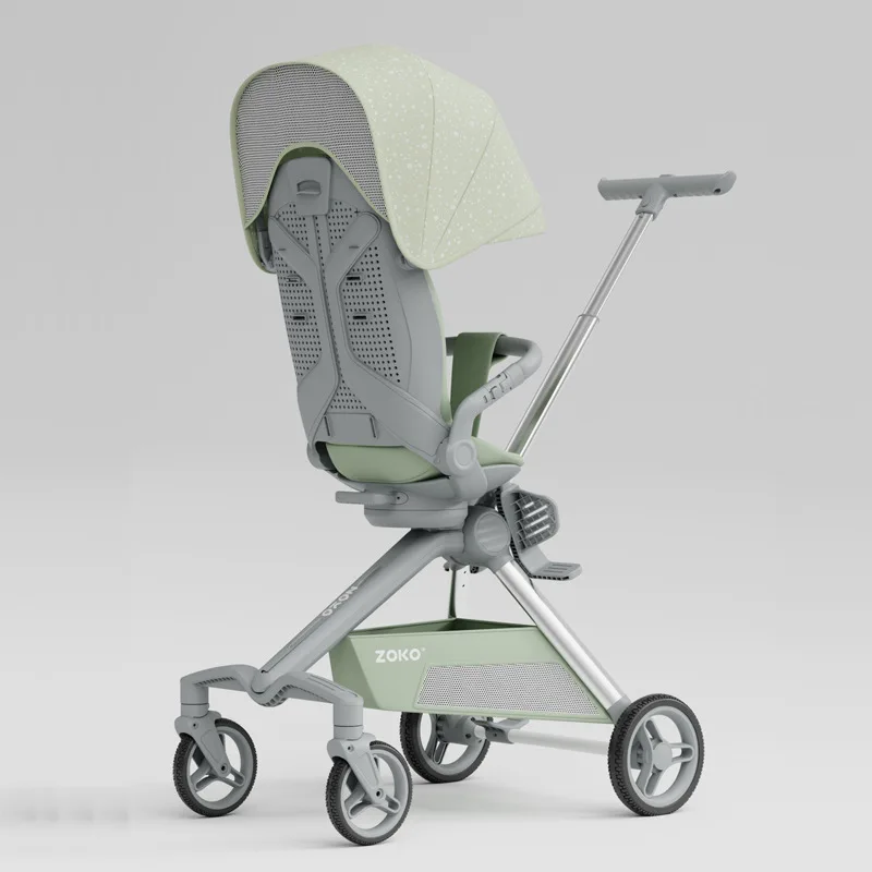 360 ° rotating two-way foldable baby stroller can be put on the plane 1-3y