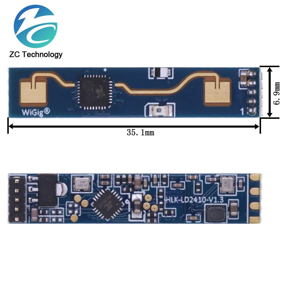 HLK-LD2410 24G FMCW 24GHz Smart Human Presence Sensing Radar Module LD2410 Millimeter Wave Motion Switch Sensor 5pin Cable