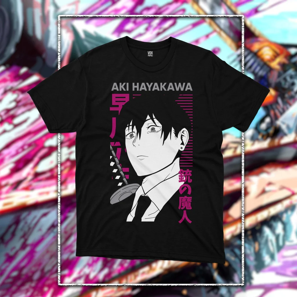 AKI MIRADA unisex Anime cotton shirt outdoor recreation tee