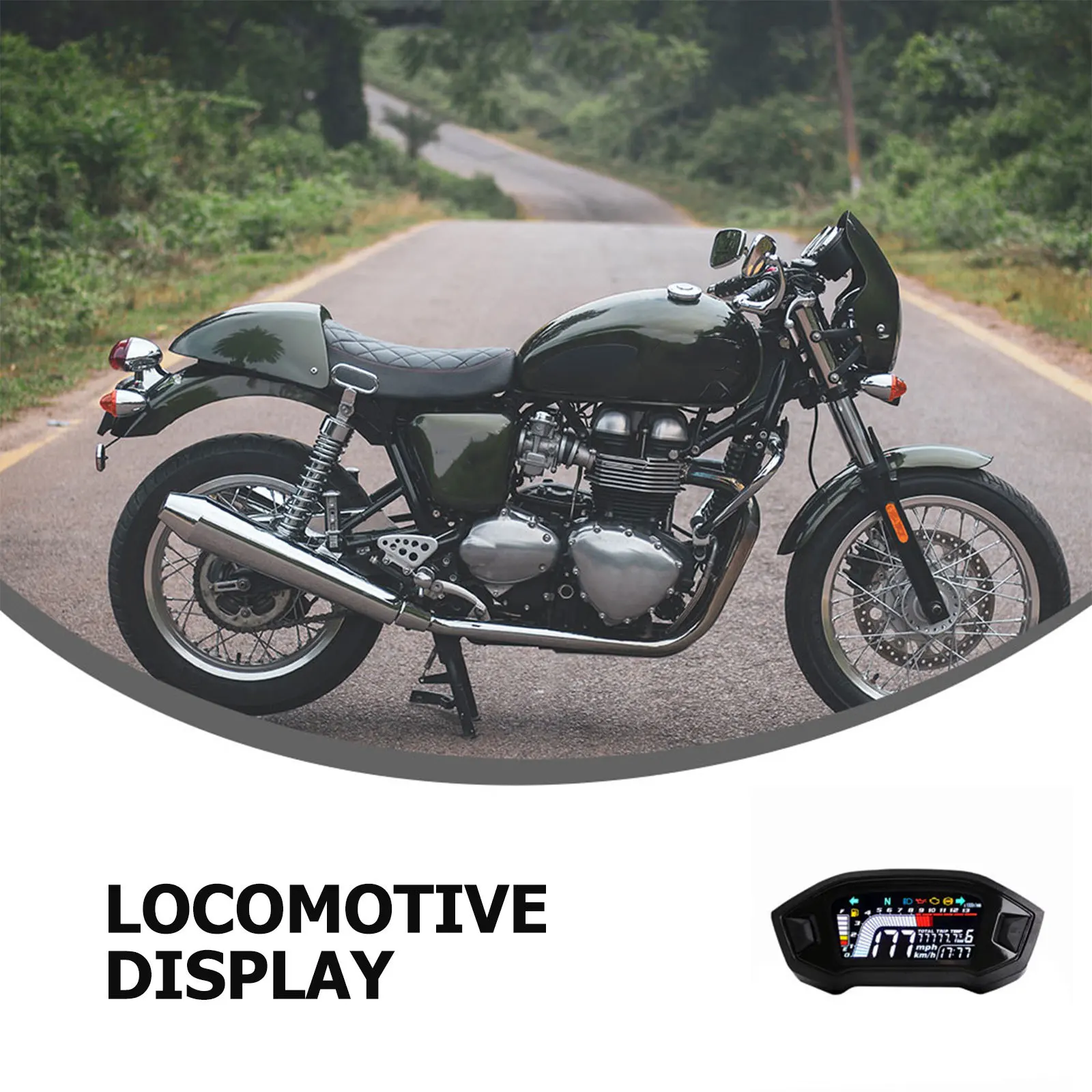 

Universal Motorcycle Liquid Crystal LCD Digital Speedometer Odometer Gauge Water Temperature Indicator Tachometer Speed Sensor