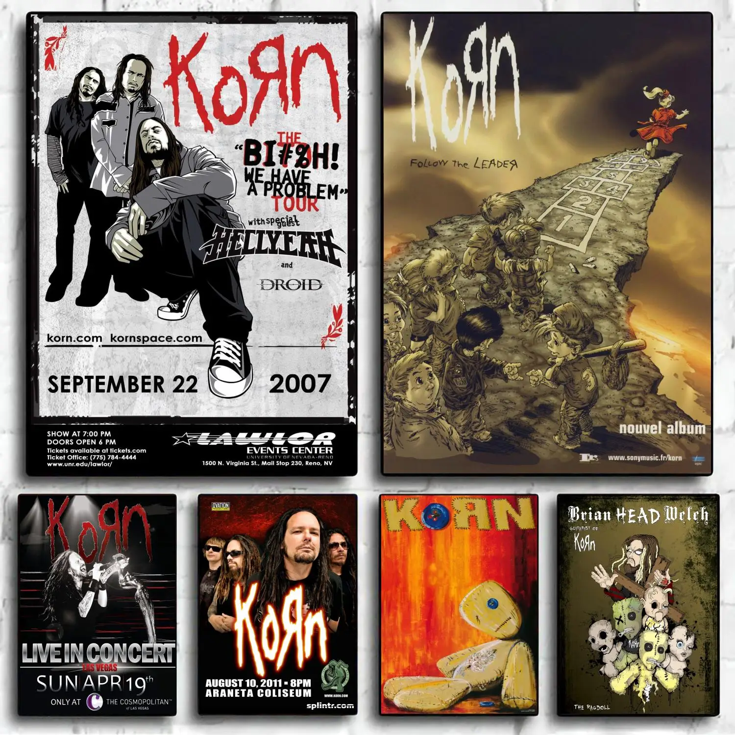 

korn Singer Decoration Art Poster Wall Art Personalized Gift Modern Family bedroom Decor Canvas Posters