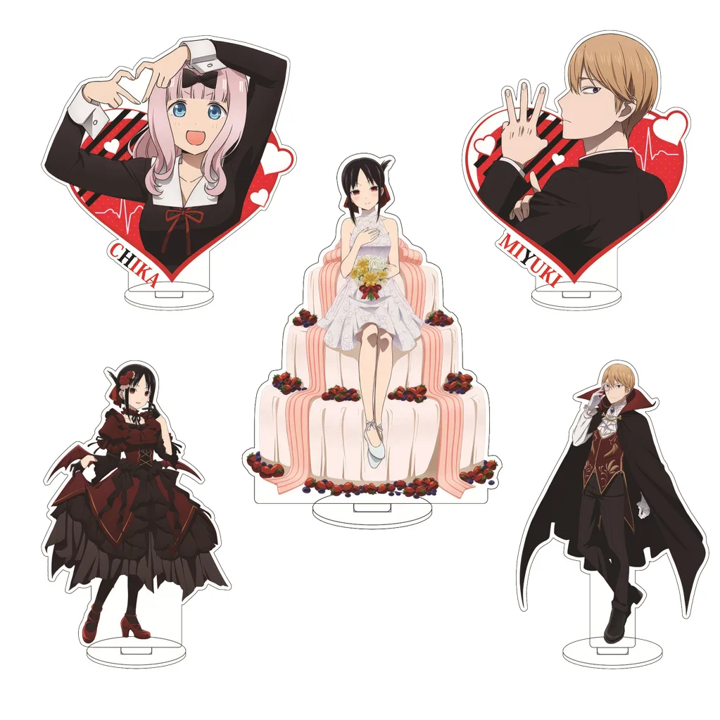 Figura Acrílica de 16 cm del Anime Kaguya-sama: Love Is War, con los Personajes Shinomiya Kaguya, Shirogane Miyuki y Fujiwara Chika, para Decoración o Regalo