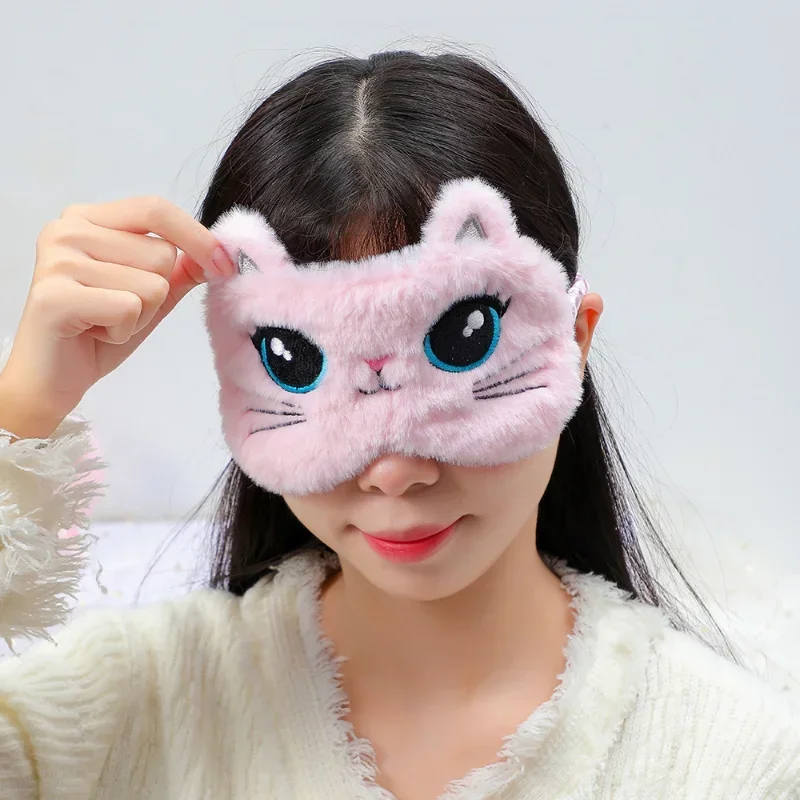 

Cute Plush Sleep Masks Big Eyes Plush Eye Mask Kids Cat Cute Eye Mask Travel Rest Sleep Aid Eye Mask Cute Eyepatch Sleep Aid 1PC