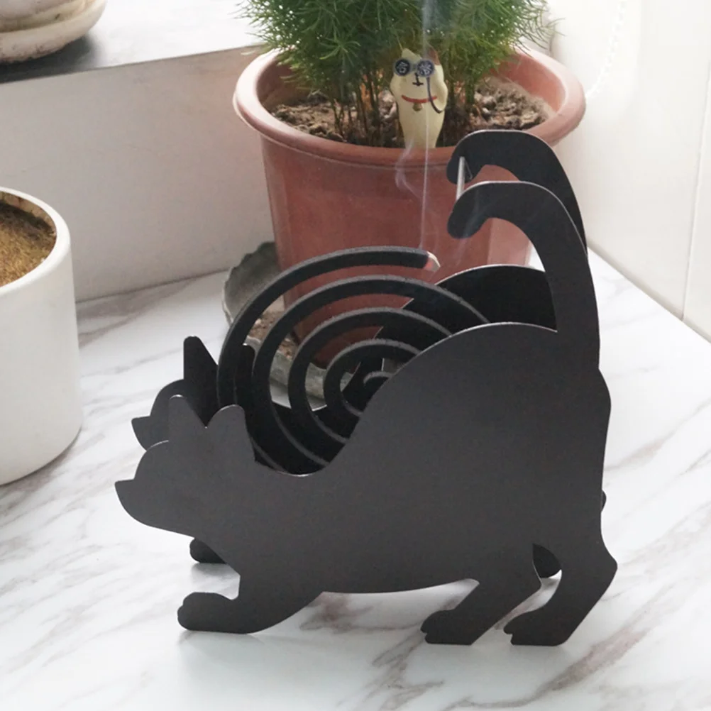 

Rack Ornaments Mosquito-repellent Incense Iron Cat Japanese-style Craft
