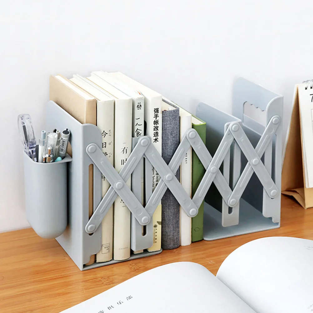 

Telescopic Shelf Bookshelves Supports Desktop Stand Holder Bookends for Table Office