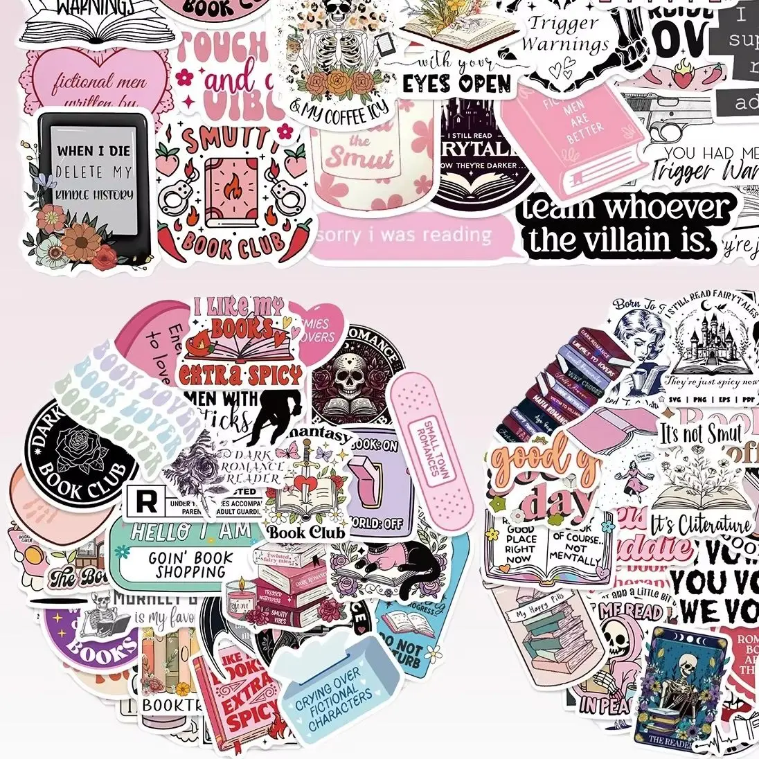 

50/100/150PCS "Love Reading" Series Stickers - Decorative Decals for Luggage, Notebook, Helmet & Guitar sticker