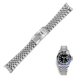 For Rolex GMT Master II 20mm Stainless Steel Replacement Wrist Watch Band watchband Strap Bracelet Jubilee with Oyster Clasp