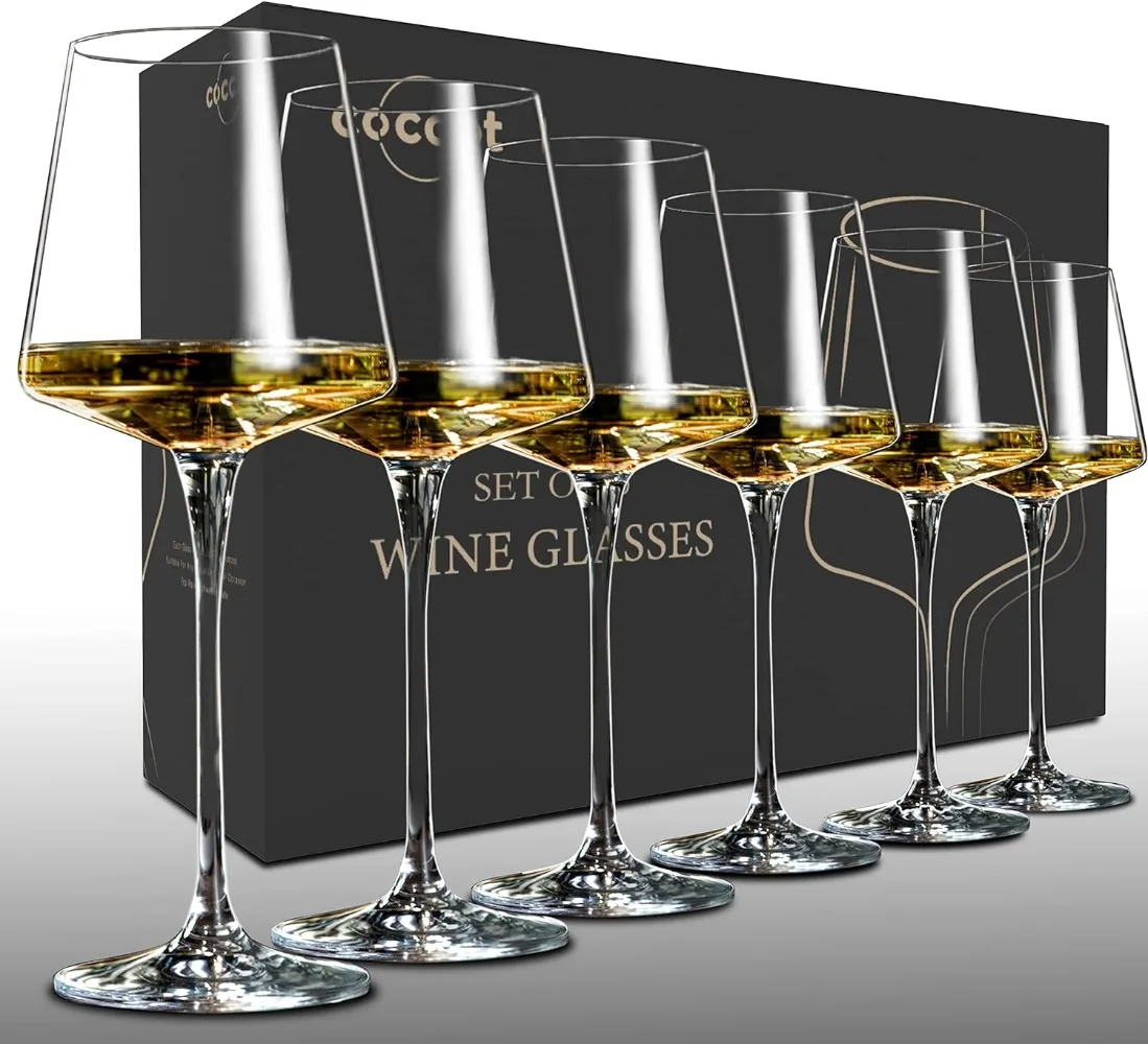 

6 Piece Wine Glasses Red Wine Glass Set Long Stem Wine Glasses Clear Lead Free High Quality Blown Glassware