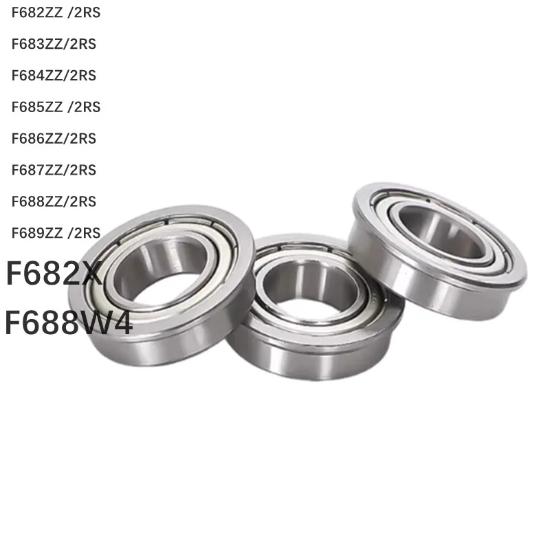 

50 шт. F682ZZ 2RS F682X F683ZZ F684ZZ F685ZZ F686ZZ F687ZZ F688ZZ F689ZZ 2RS фланцевый шарикоподшипник металлические экранированные фланцевые подшипники