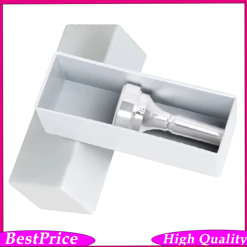 Cornet Mouthpiece Portable Brass Replacement Mouthpiece for Cornet Silver-Plated Standard Shank Brass Instrument Accessory