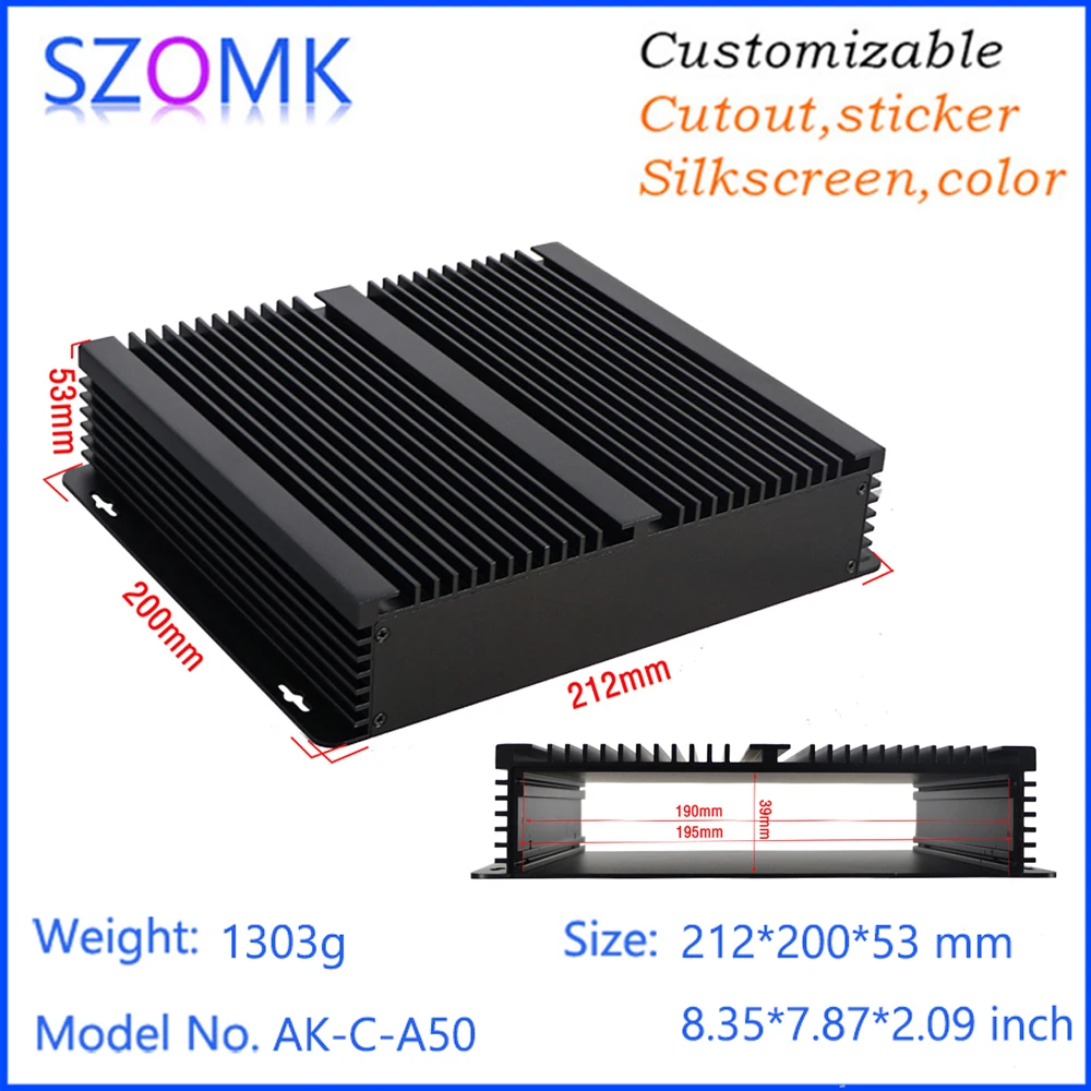 Mini PC Aluminum Enclosure Case for Industrial Computer Power Supply Soft Router Vehicle-Mounted Embedded Computer Housing