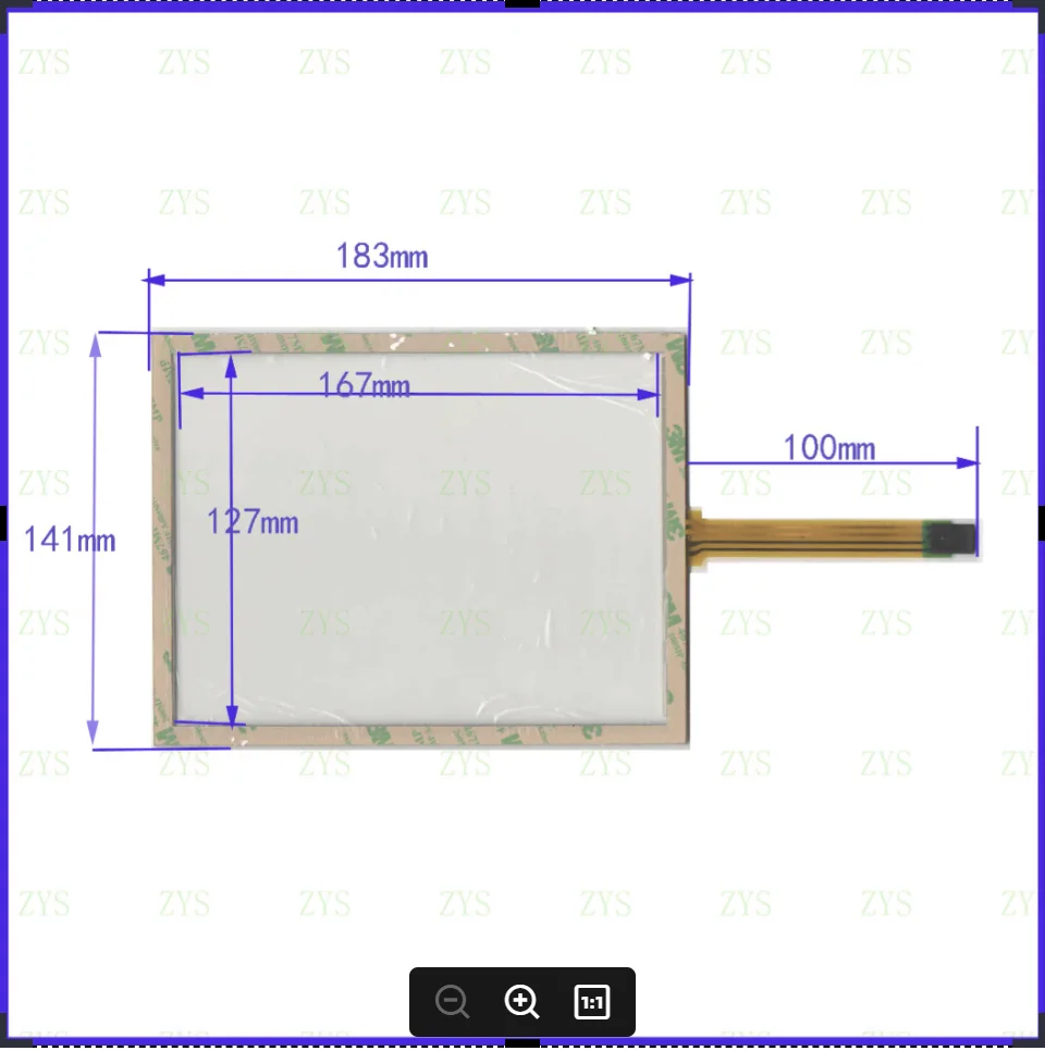 

ZhiYuSun 183*141 8inch 4 lins Touch Screen Industrial control Touch sensor glass this is compatible 183*141mm