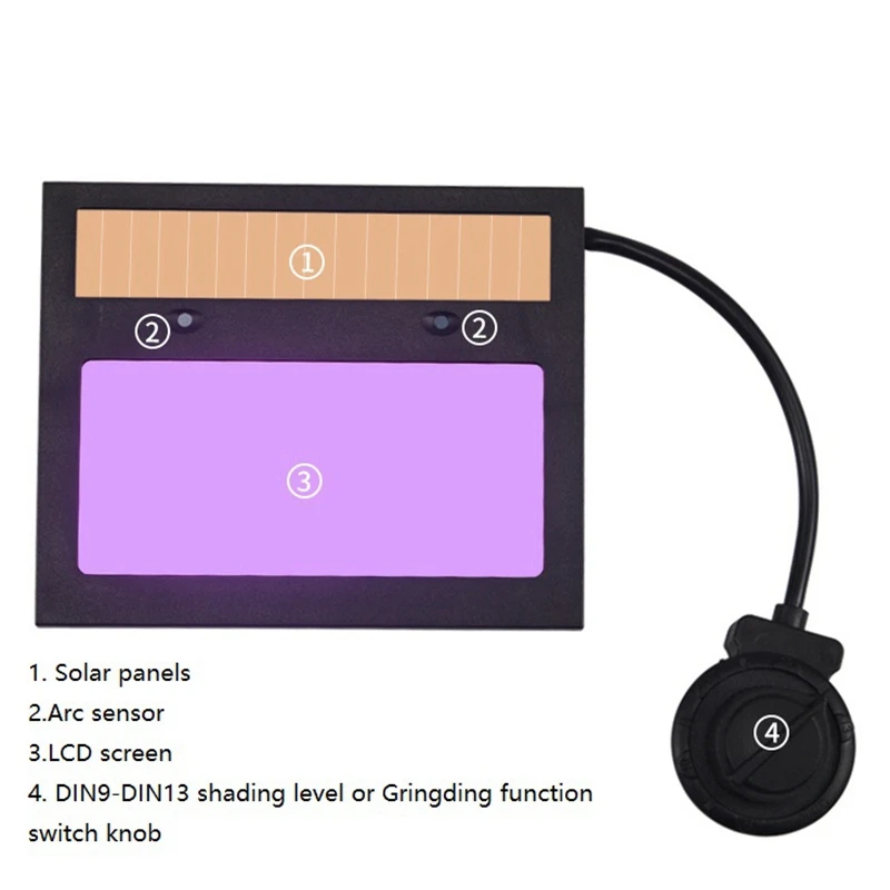 

ABUF-Solar Auto Darkening Welding Lens Panel Welding Helmet Mask Automatic Filtering Lampshade Eye Goggles