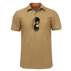 Men's Summer Quick Dry Short Sleeve Tactical T-shirt Sport Short Sleeve Breathable Workwear Running Hiking Casual Short Sleeve