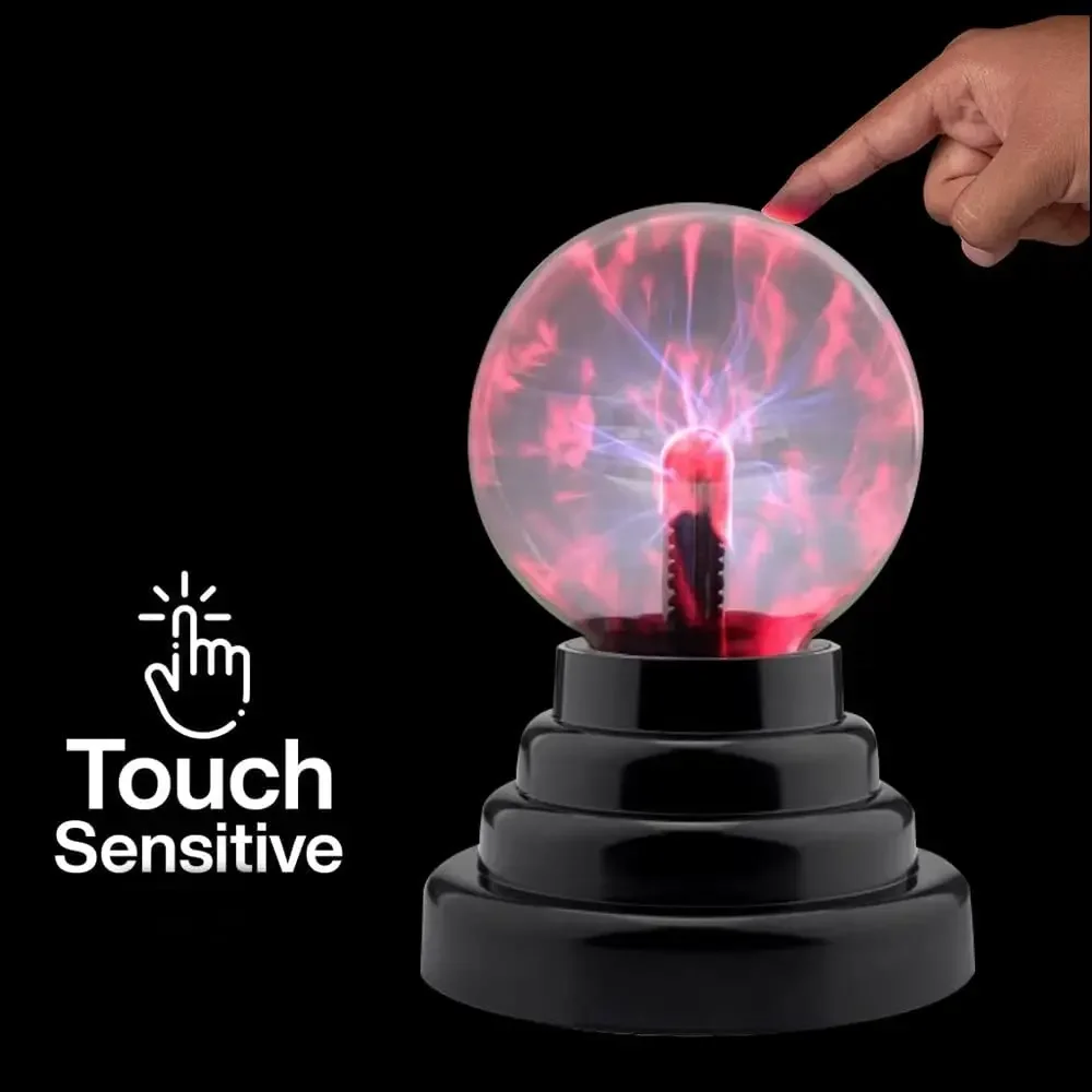 Lámpara mágica de bola de Plasma de 5 pulgadas, luz nocturna de atmósfera sensible al tacto, novedad, regalo de Ciencia de cumpleaños para niños