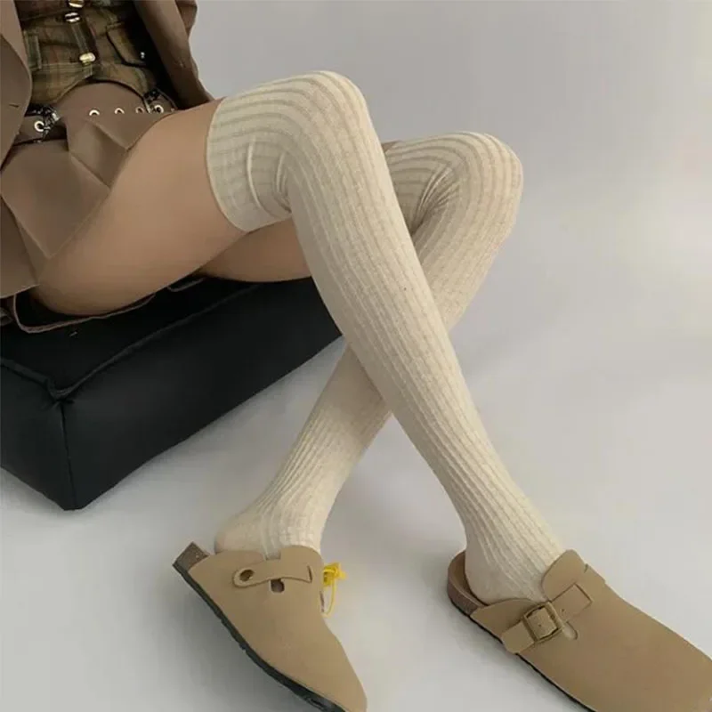 فوق الركبة رقيقة الساق الجوارب الركبة عالية الرغبة النقية الجوارب القصيرة للرجال والنساء ملابس المنزل مريحة ربيع الخريف