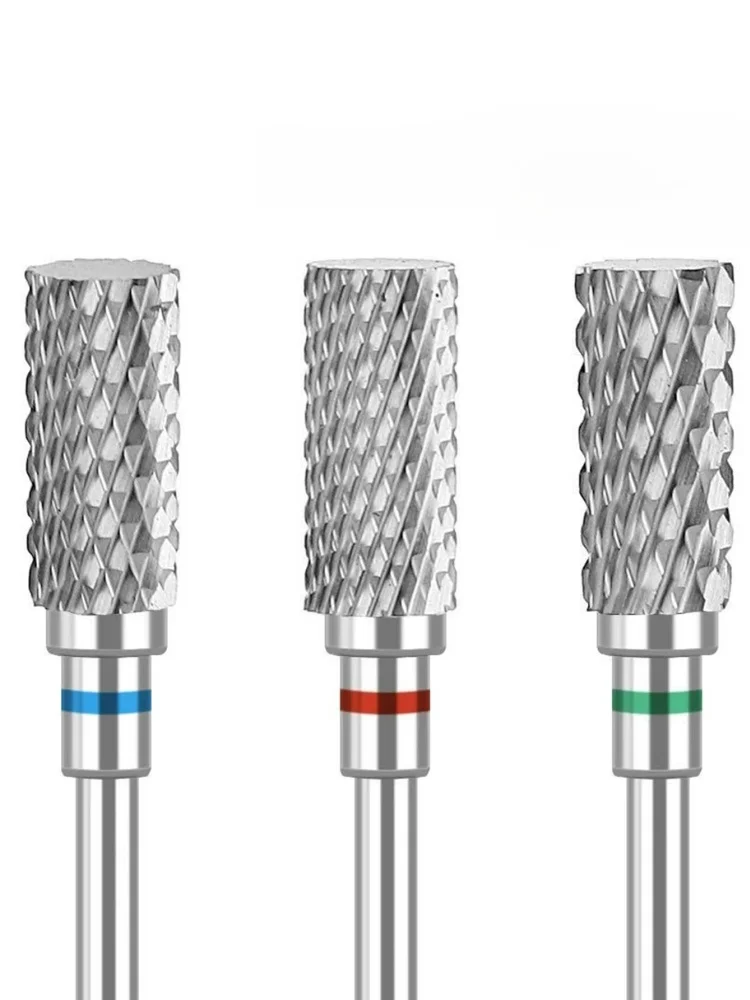 Tungsten Steel for Nail Drill Bit Spiral Pattern, for Nail Buffing Head for Nail Buffing Polishing Nail Gel Removal Safe Materia