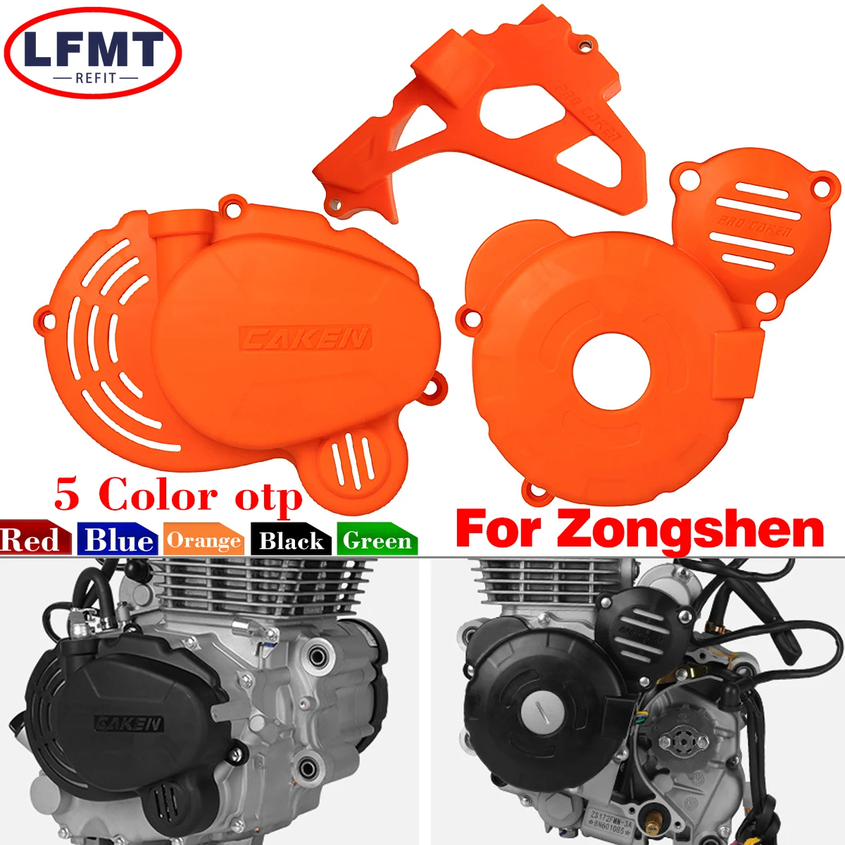 

Motorcycle Clutch Guard Water Pump Cover Engine Ignition Protector For ZongShen CB250F ZS172FMM-3 Engine KAYO AVANTIS Universal