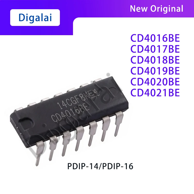 100%New CD4016BE CD4017BE CD4018BE CD4019BE CD4020BE CD4021BE