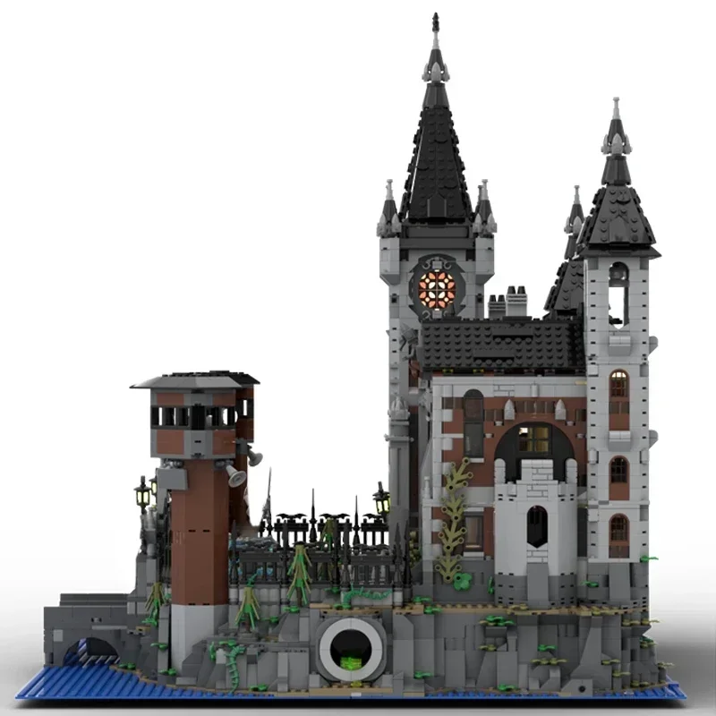 Beroemde Bat Films Model Moc Bouwstenen Asylum Center Technologie Modulaire Blokken Geschenken Kerst Speelgoed DIY Sets Montage