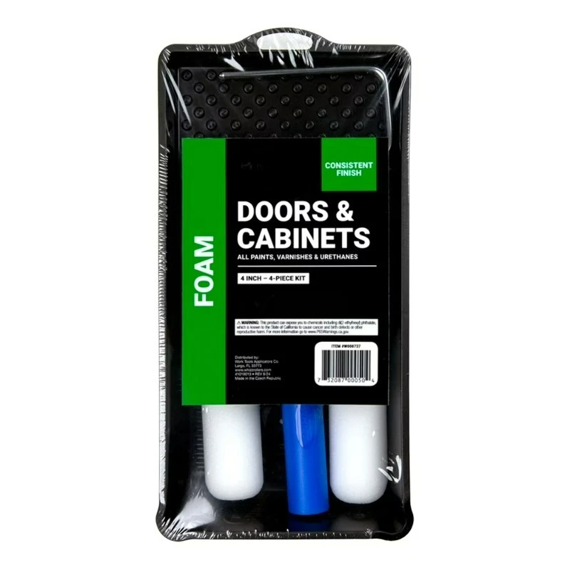 

4" Foam Mini Paint Roller Kit for Cabinets and Doors