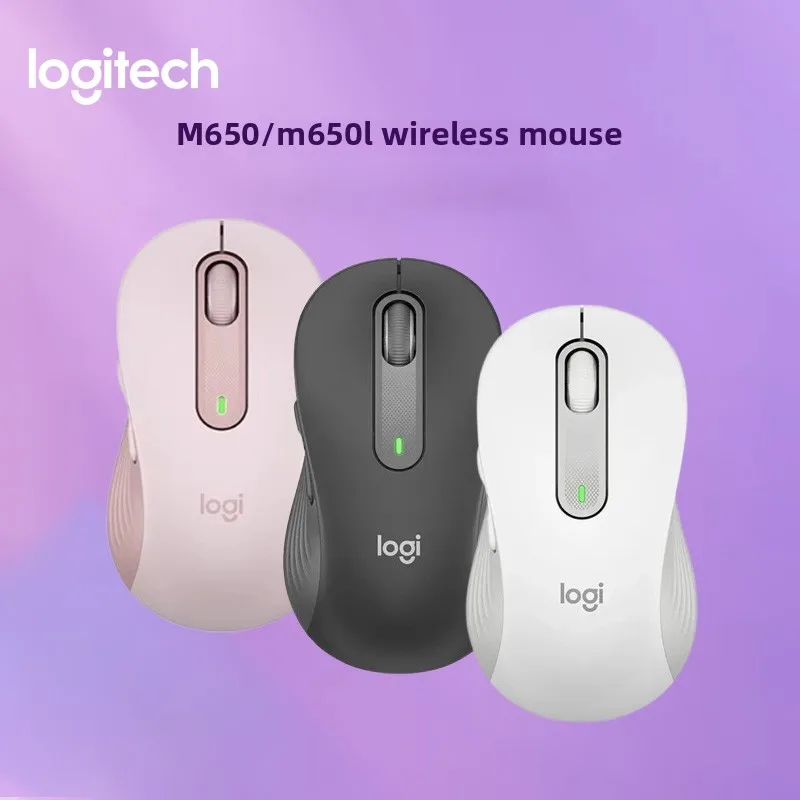 

Беспроводная Bluetooth-мышь Logitech M650, офисная мышь с подсветкой для девочек и мальчиков