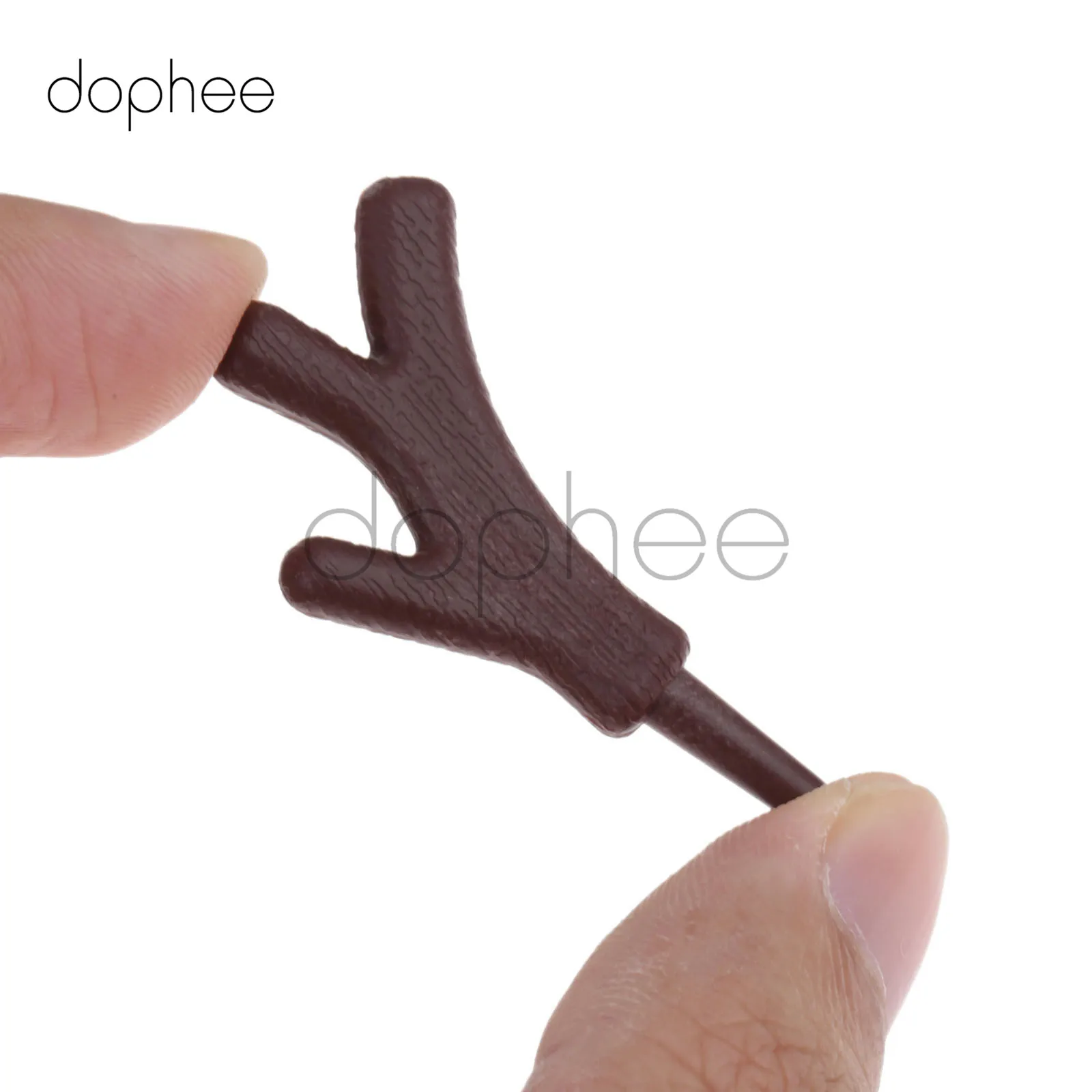 Dophee – Mini branches en plastique, bois, bonhomme de neige bricolage ornement de noël, artisanat de décoration, 20 pièces