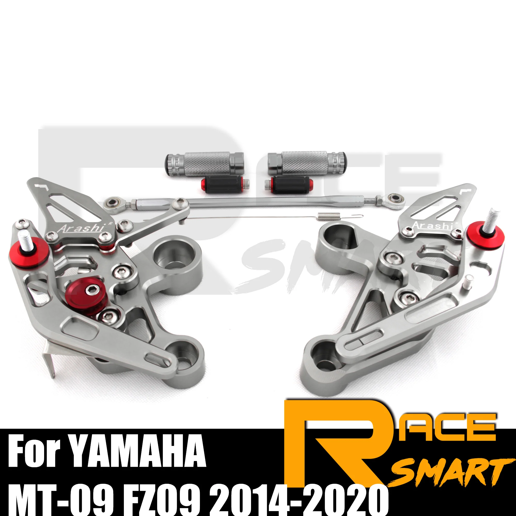 

Motorcycle Rear Footrests Pegs Pedal For YAMAHA FZ-09 MT-09 FJ-09 MT09 2014-2021 2015 2016 2017 2018 2019 CNC Adjustable Rearset