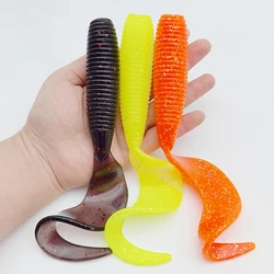 2 Pcs Fishing Lures 165mm/6.5in/52g Soft Artificial Bait Lures Bass Tail Fishing Gear