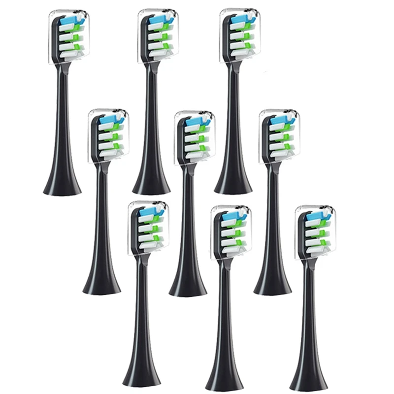 9PCS Replacement Brush Heads For SOOCAS V1 V2 X3 X3U X5 D2 D3 SOOCARE Sonic Electric Toothbrush Head Soft Bristle