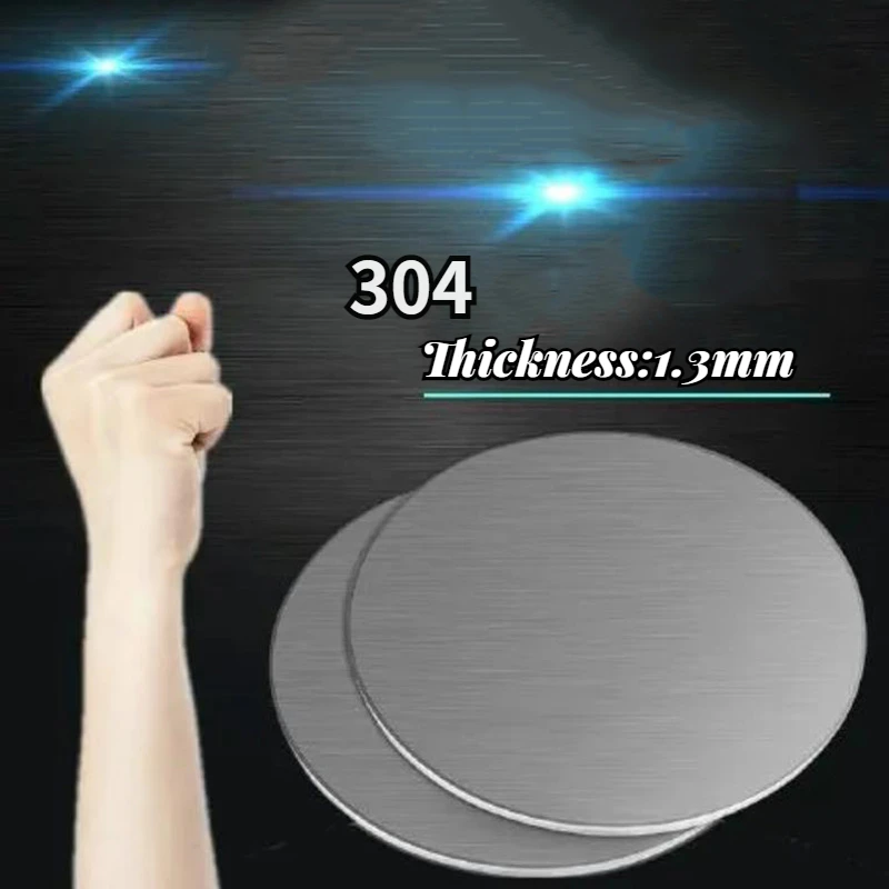 Placa Circular de Flat-plate Circular Folha Redonda do Disco Personalizado Espessura 1.3 mm de Diâmetro 13 mm a 80 mm Aço Inoxidável 304